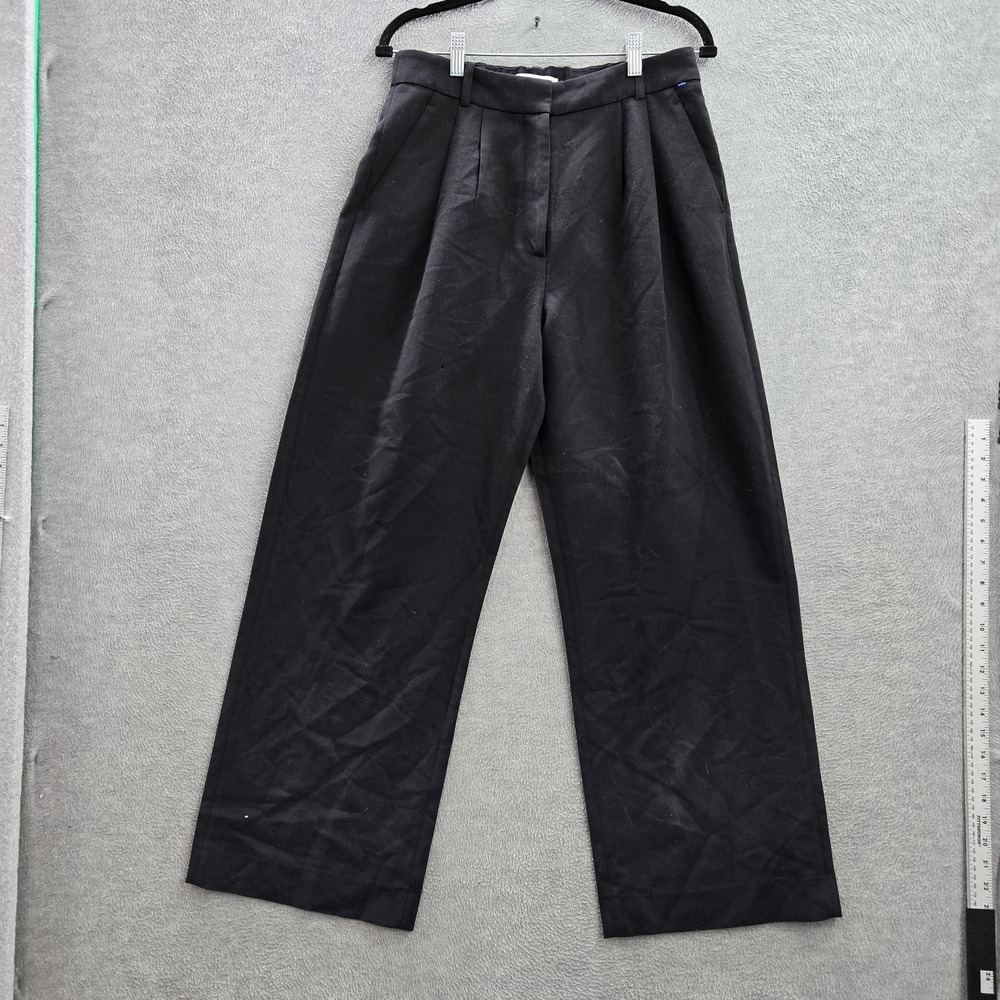 Abercrombie & Fitch Women Pants 10R Black Wide-Leg 29" Inseam READ